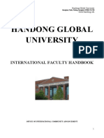 Handong Global University: International Faculty Handbook