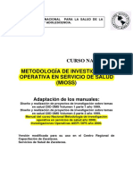OPS (2001) Metodología de Investigación Operativa en Servicios de Salud