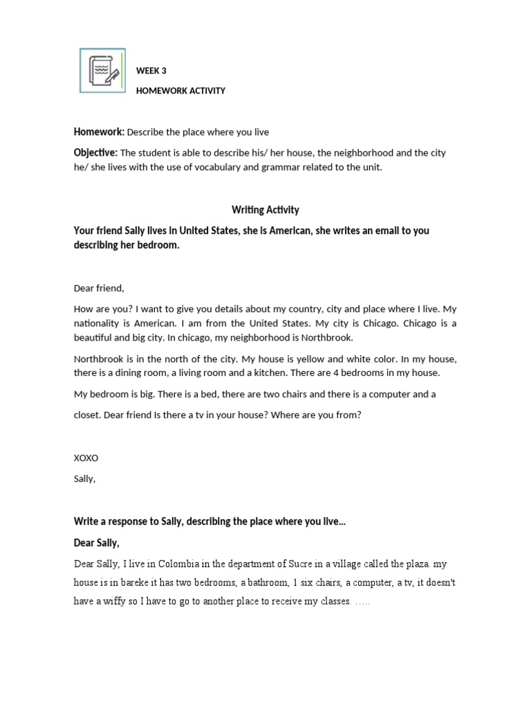 Describe Your Home and Neighborhood | PDF