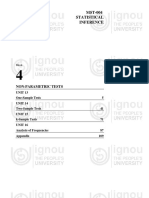 MST-004 Statistical Inference: Non-Parametric Tests