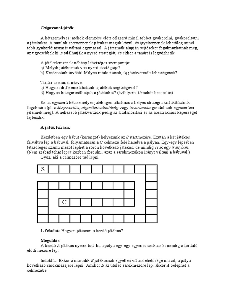 Imp FT Ja Csigavonal Játék TS | PDF