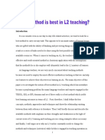 Which Method Is Best in L2 Teaching