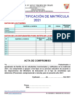 Ratificacion de Matricula