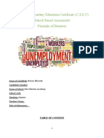 C.S.E.C Report on Unemployment in East La Penitence