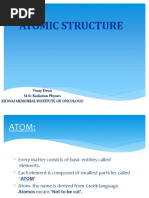 Atomic Structure: Vinay Desai M.SC Radiation Physics Kidwai Memorial Institute of Oncology