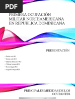Primera ocupación militar norteamericana e republica dominicana