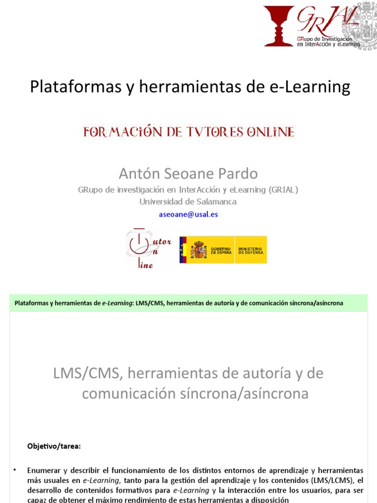 Herramientas y Plataformas e-Learning | PDF | Informática | Software de ...