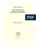 Macroeconomic and Monetary Developments Third Quarter Review 2010-11