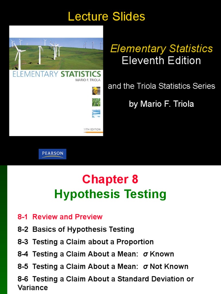 Chapter8 Hypothesis Testing | PDF | P Value | Statistical Hypothesis ...