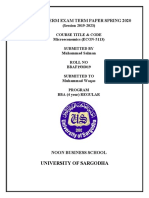 Mid-Term Exam Term Paper Spring 2020: University of Sargodha