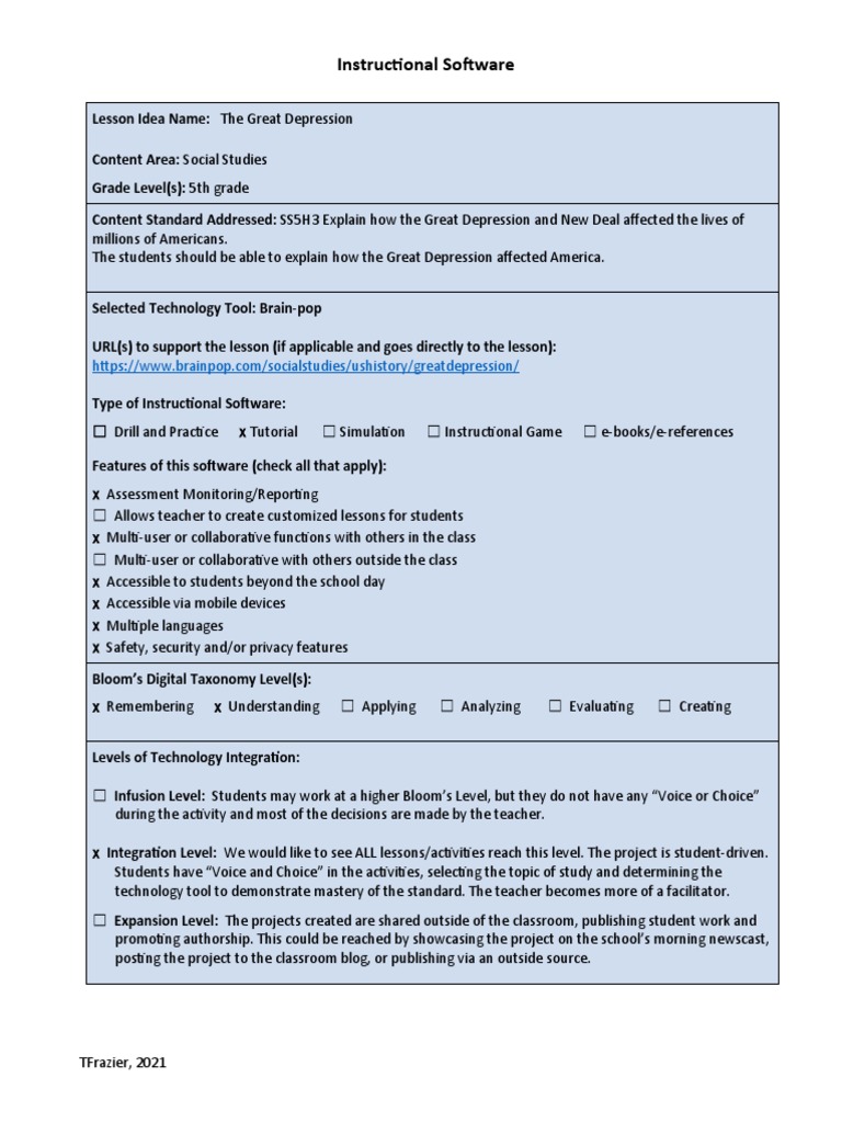 Instructional Software Brain Pop | PDF | Education Theory | Pedagogy
