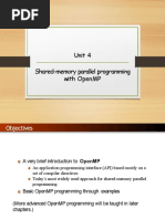 Unit 4 Shared-Memory Parallel Programming With Openmp