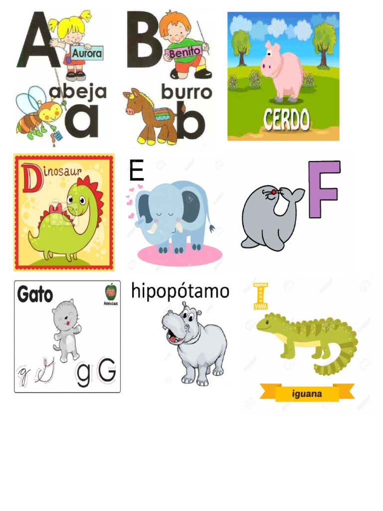Abecedario Con Animales Figuras | PDF