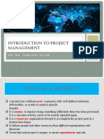 Introduction To Project Management: Dr. Md. Tamzidul Islam