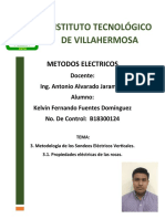 METODOS ELECTRICOS TEMA 3 y 3.1 KELVIN FERNANDO FUENTES DOMINGUEZ B18300124