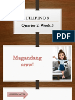 Week 3 Mga Hudyat Sa Pagsang-Ayon at Pagsalungat Sa Pagpapahayag NG Opinyon