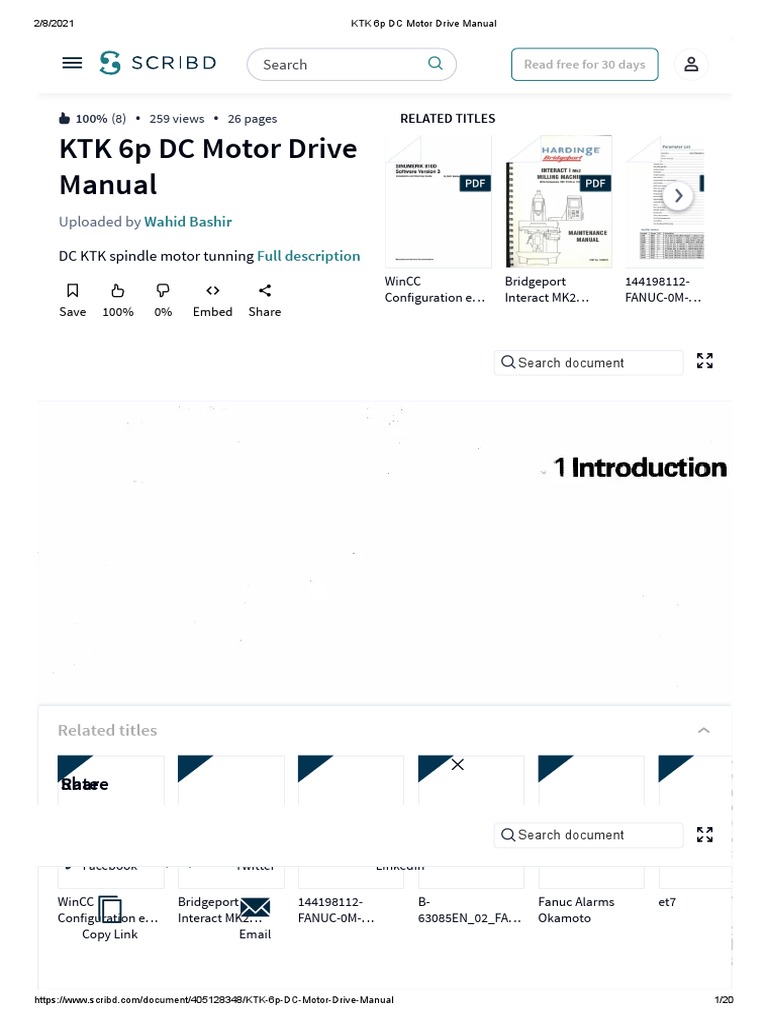 KTK 6p DC Motor Drive Manual | PDF | Linked In | Books