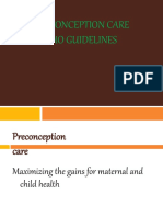 Pre Conception Care - Who Guidelines