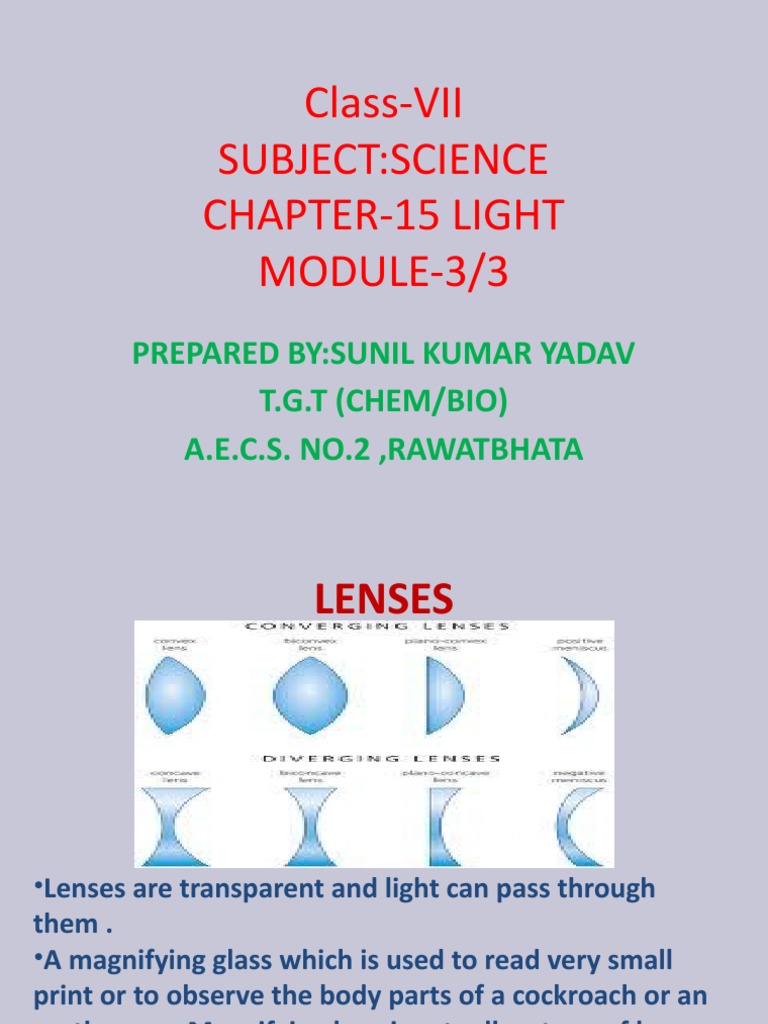 Understanding Lenses and Light Concepts | PDF | Prism | Rainbow