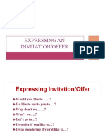 Expressing An Invitation/Offer