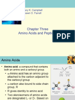 Chapter Three Amino Acids and Peptides: Mary K. Campbell Shawn O. Farrell