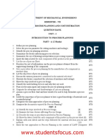 ME6005-Process Planning and Cost Estimation - 2013 - Regulation