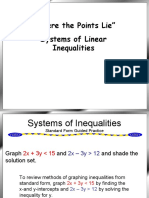"Where The Points Lie" Systems of Linear Inequalities