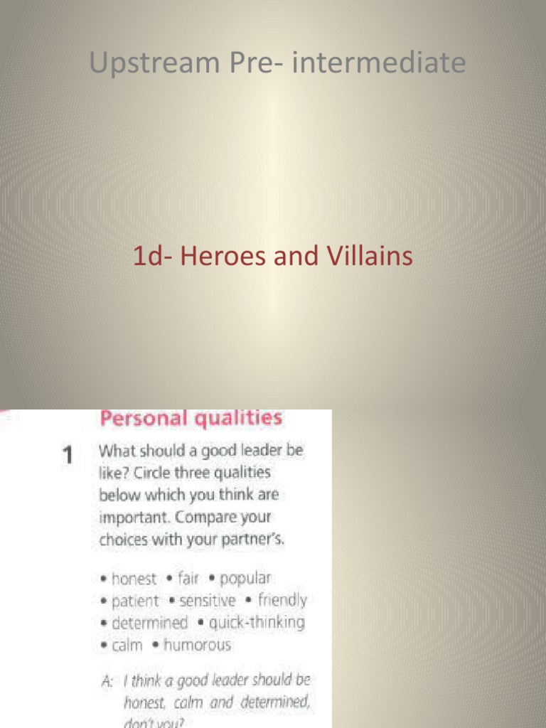 Upstream Pre Intermediate 1d Heroes And Villains Pdf