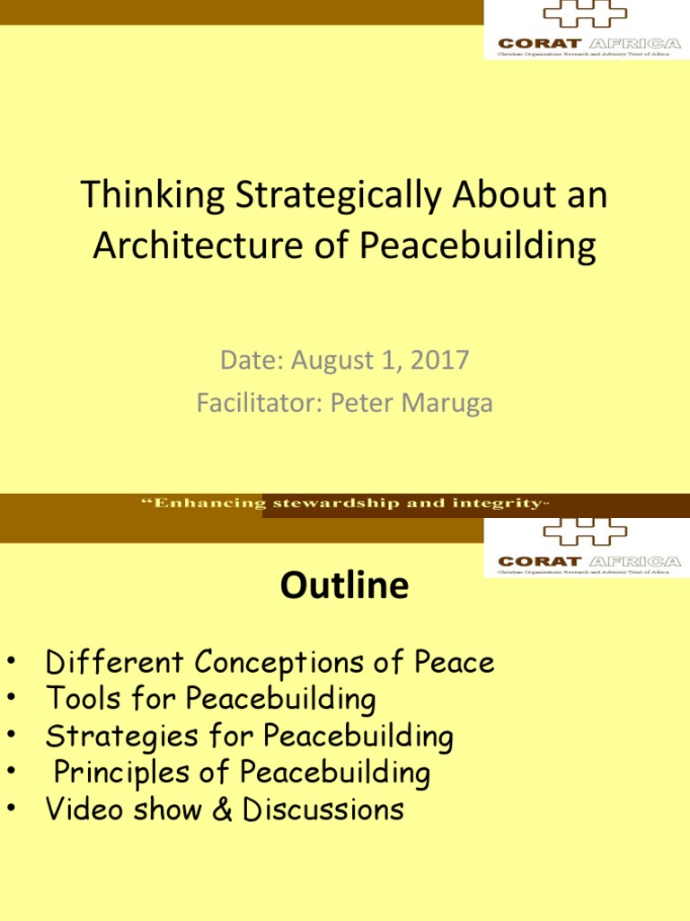 Strategic Framework for Peacebuilding | PDF | Peacebuilding | Peace