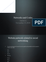 Networks and Codes: Aaron Li November 23,2010