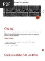 Software Engineering: Coding and Testing