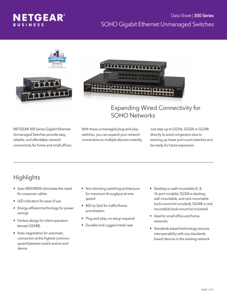 300 Series SOHO Unmanaged Switch - GS316P