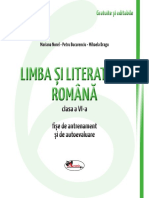 Fise de Lucru Limba Si Literatura Romana Clasa a VI a 2