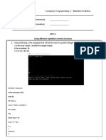 Feu-It CCS Department Computer Programming 1 - Machine Problem