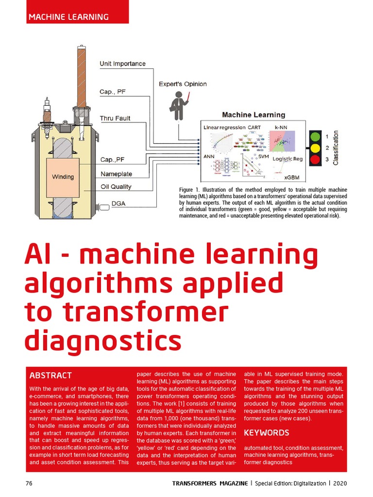 AI - Machine Learning Algorithms Applied To Transformer Diagnostics ...