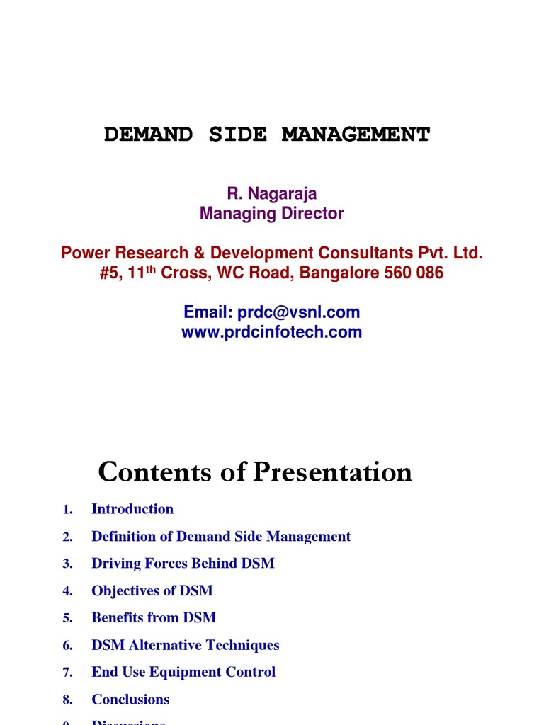 Demand Side Management Guide | PDF | Electricity Generation | Efficient ...