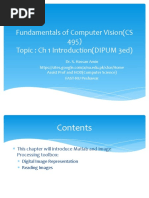 Fundamentals of Computer Vision (CS 495) Topic: CH 1 Introduction (DIPUM 3ed)