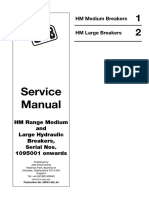 Service Manual: HM Range Medium and Large Hydraulic Breakers, Serial Nos. 1095001 Onwards