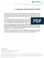 Petrobras Sobre Venda Das Refinarias RLAM e REPAR