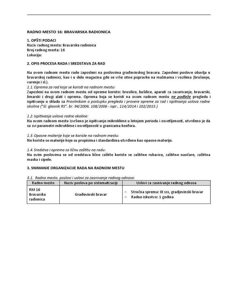 Procena Rizika Zavarivač | PDF