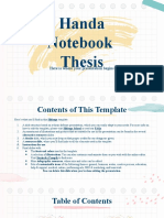 Handa Notebook Thesis: Here Is Where Your Presentation Begins