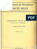 Cinquante Trois Études Pour Tout Saxophones - Marcel Mule