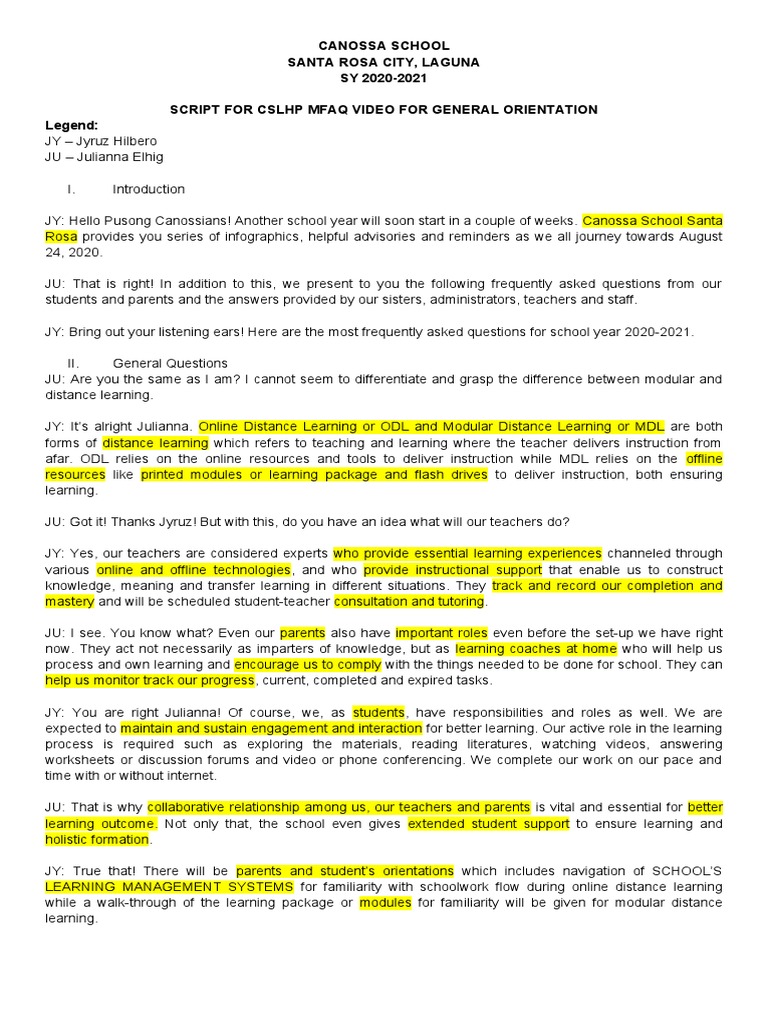 Script PCLHP With Highlighted Keypoints | PDF | Educational Technology ...