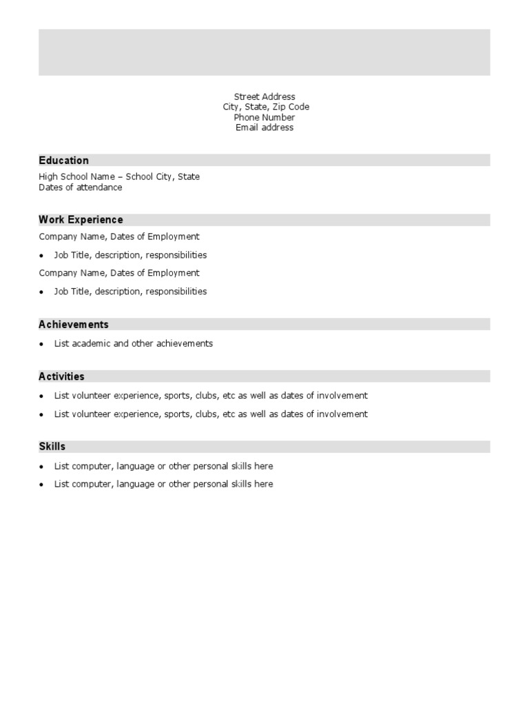 Comprehensive Resume Template Guide | PDF