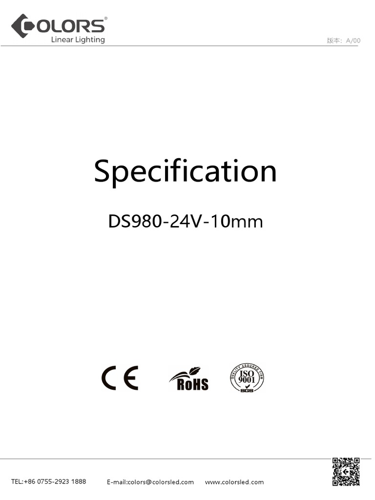 Specification: DS980-24V-10mm | PDF | Power Supply | Electricity