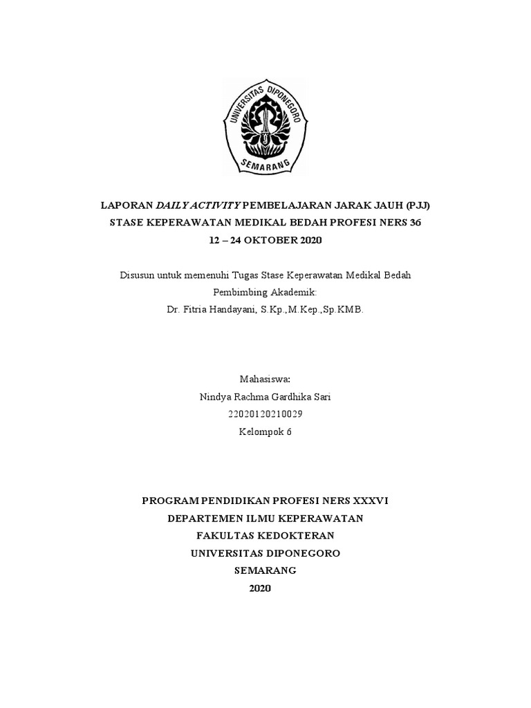 Nindya Rachma - Daily Activity | PDF | Karier & Perkembangan