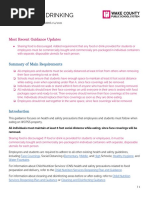 WCPSS COVID-19 Eating & Drinks Guidelines