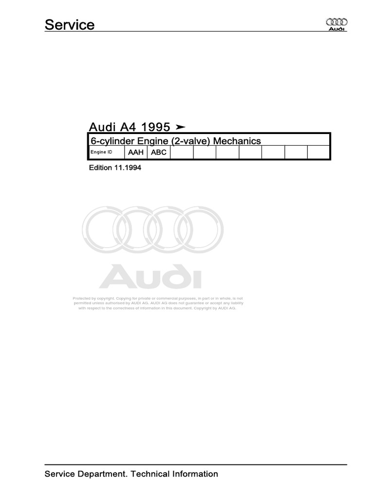 6-Cyl. Engine (2-Valve) Mechanics AAH ABC | PDF | Belt (Mechanical ...
