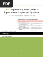 Trigonometry Parts 3 and 4 - Trigonometric Graphs and Equations