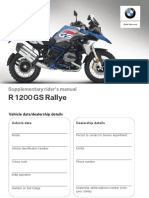 R 1200 GS Rallye: Supplementary Rider's Manual
